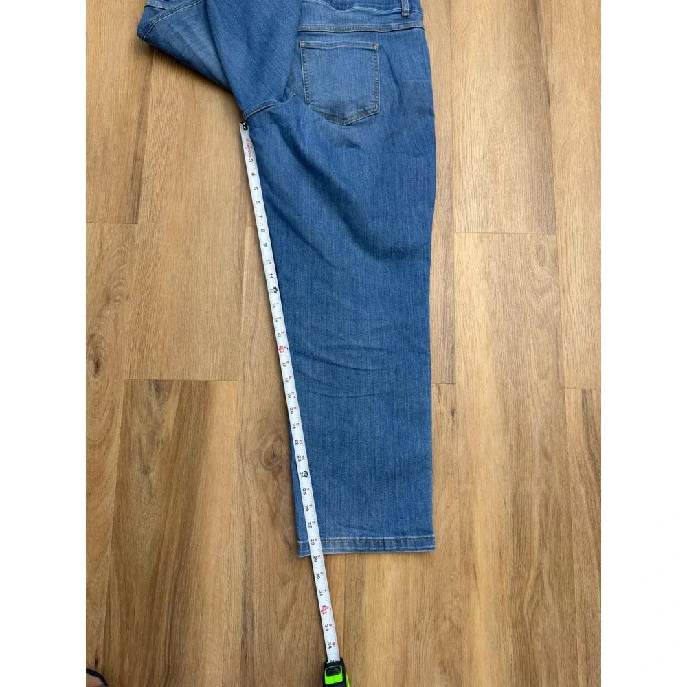 Spanx Ankle Straight Leg Jeans Medium Wash Pull On Plus Size 2X slimming - Picture 8 of 8
